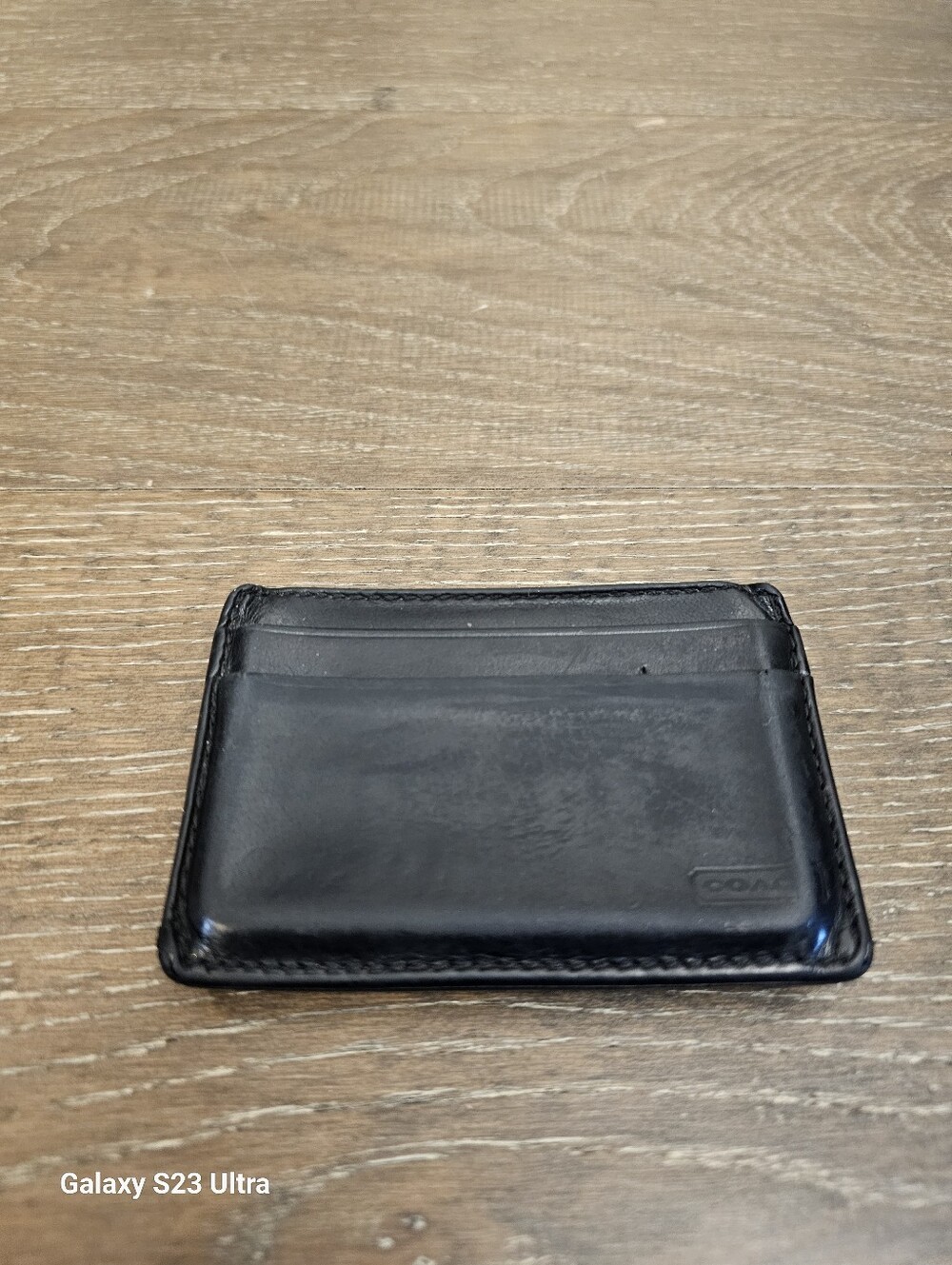 Coach Black Leather Card Wallet
